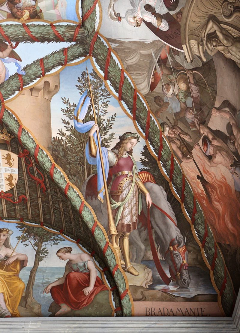 Affreschi di casa Massimo - Bradamante, Stanza di Ariosto, Villa Giustiniani Massimo, Roma